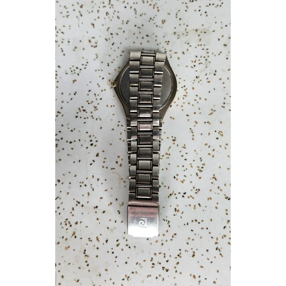 Vintage Pierre Cardin Moon Phase Calendar Quartz Wrist Watch *No Battery*